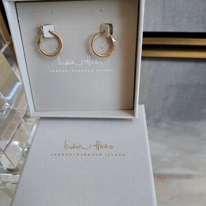 India Hicks Elegant Gold Hoop Earrings